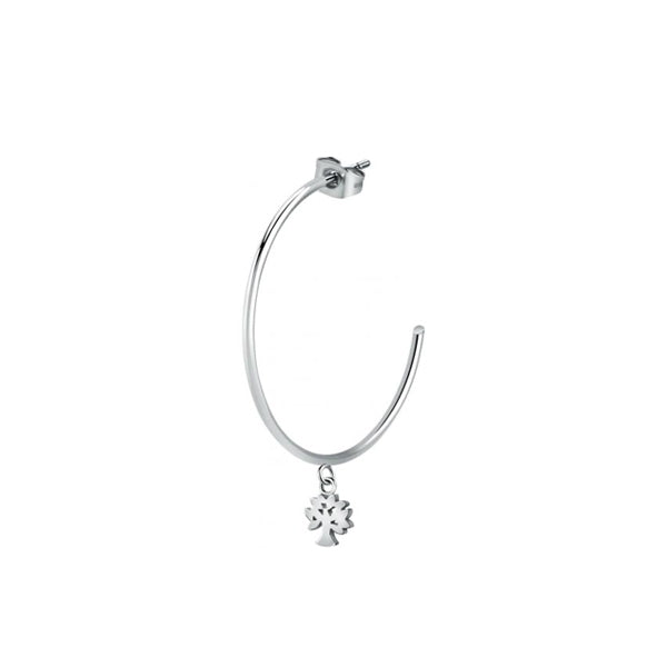 LA PETITE STORY JEWELRY Mod. LPS02AQM19 silver hoop earring with charm
