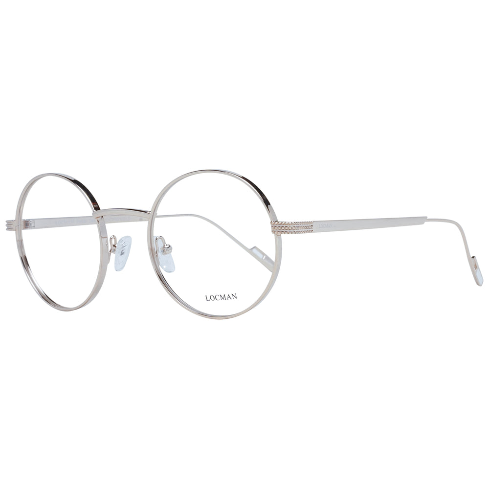 Silver unisex eyeglasses LOCMAN MOD. LOCV001 51GLD with round frames.