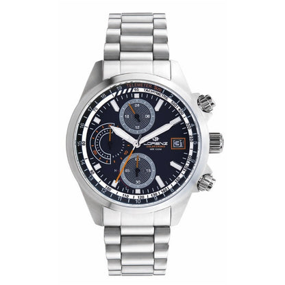 LORENZ MOD. 030253DD stainless steel wristwatch, 42mm case, quartz movement, silver, gents mineral dial, 10 ATM water resistance.