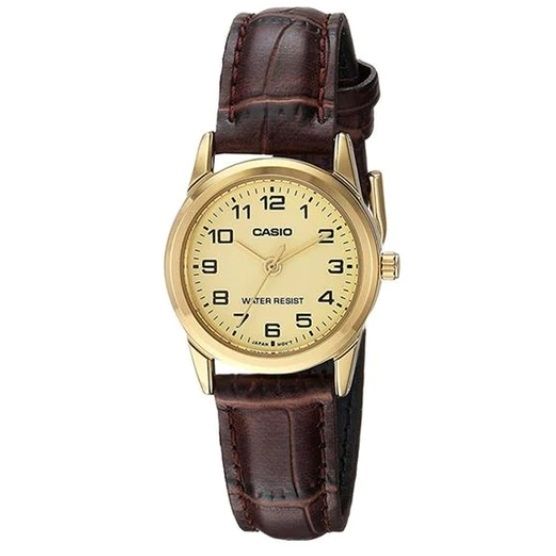 CASIO COLLECTION Mod. LADY 3H GOLD, LEATHER - GOLD