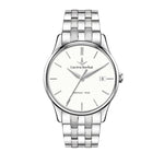 LUCIEN ROCHAT MOD. R0453115001 silver quartz men's wristwatch, 39mm case with date feature, stylish design for gentlemen.