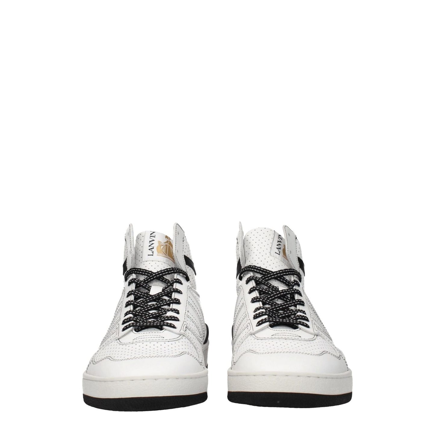 Lanvin White Leather High Top Sneakers