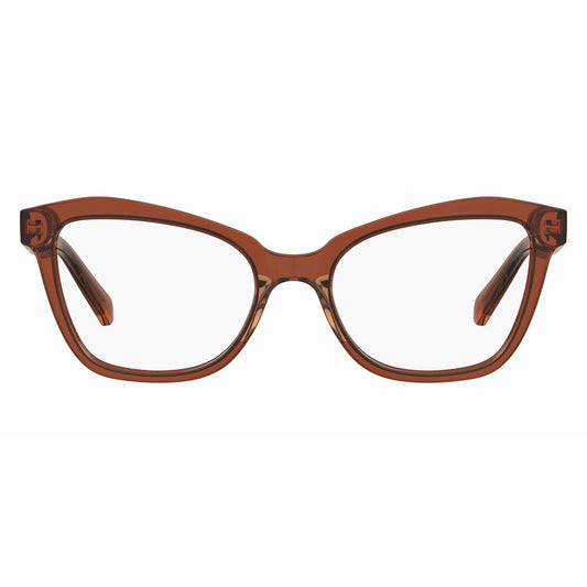 Love Moschino Yellow Acetate Frames for women with ocher color, model MOL604FMPF218, size 52/18/140 mm