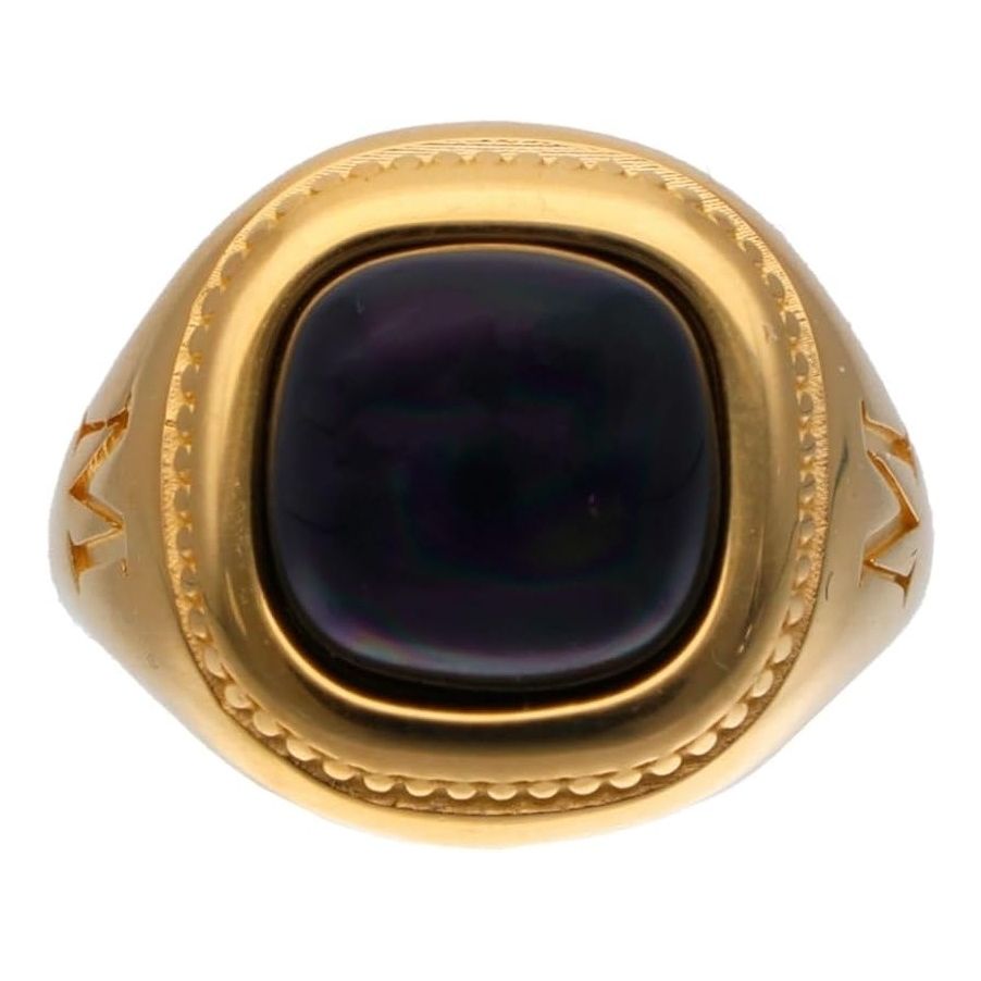 MAJORICA JEWELRY Mod. 17217.07.1.915.010.1 gold ring with black stone