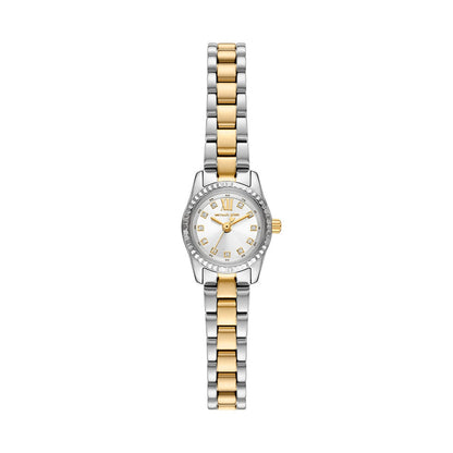 Alt Tag: Elegant timepiece MICHAEL KORS Mod. MIRCO LEXINGTON with a gold and silver two-tone bracelet design.