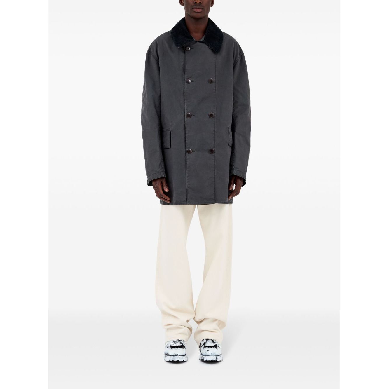 Maison Margiela Double Breasted Cotton Jacket Jackets