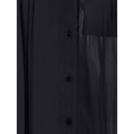 Close-up of Marant Etoile Noeline Shirt showcasing button closure and semi-transparent design.