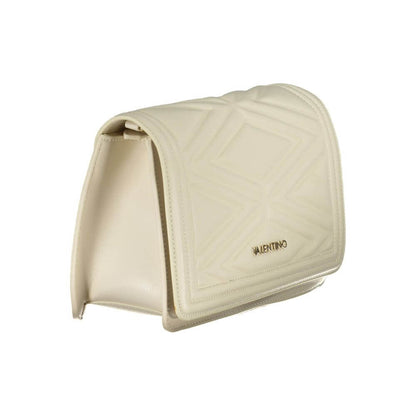 Mario Valentino Beige Polyethylene Handbag with removable shoulder strap and logo detail