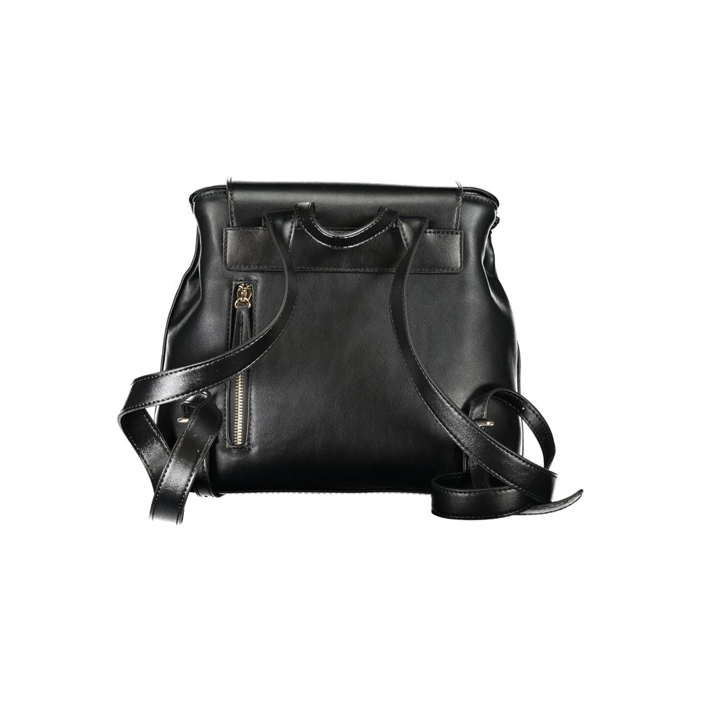 Mario Valentino Black Polyurethane Women Backpack