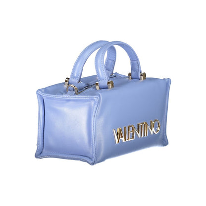 Mario Valentino Light Blue Polyethylene Women Handbag with elegant handles and Valentino logo