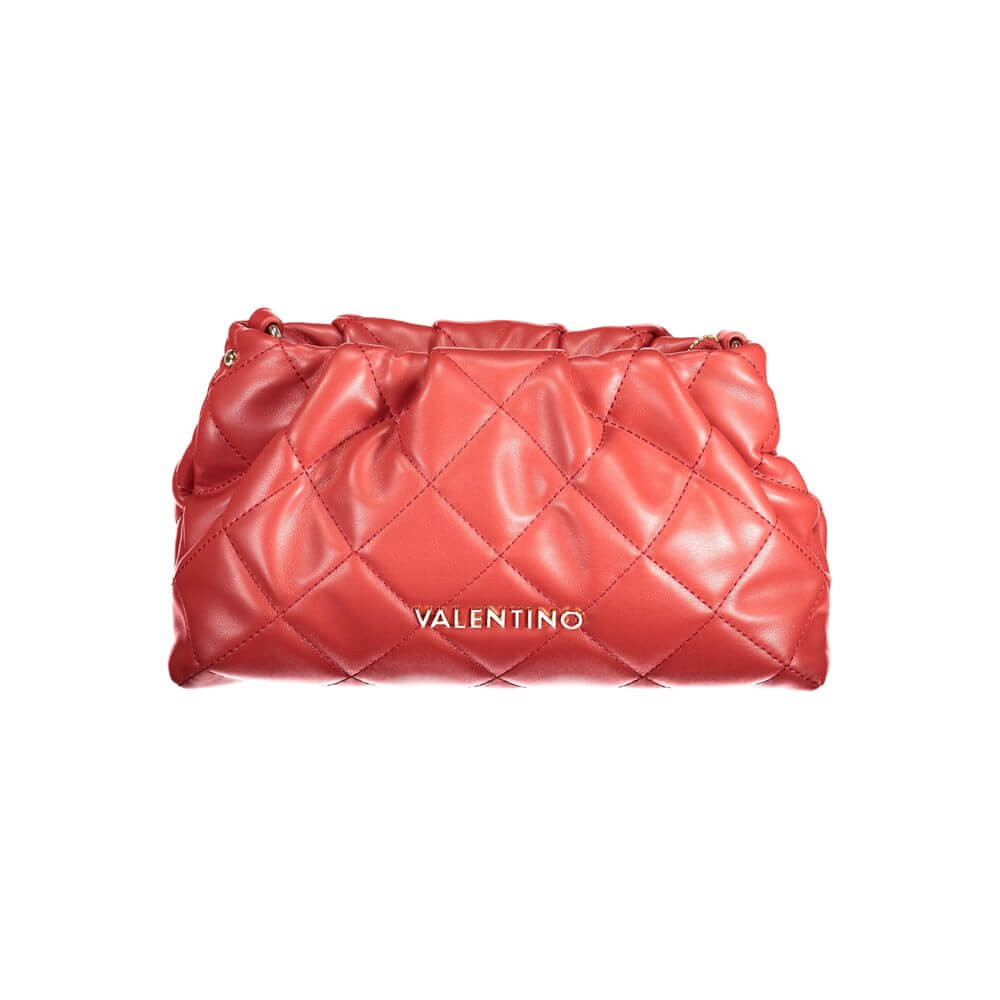 Mario Valentino Red Polyethylene Handbag with logo, removable shoulder strap, internal pocket, and zip closure