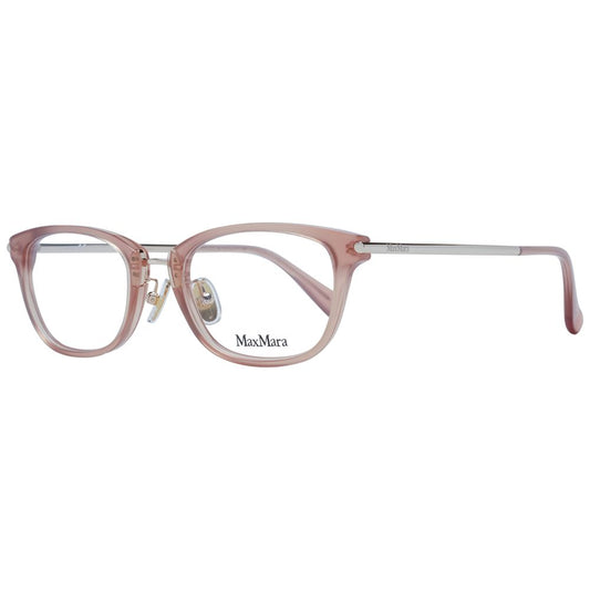 Max Mara Beige Women Glasses Frame, full-rim plastic butterfly style, size 50-19-145 with decorative branded case included.
