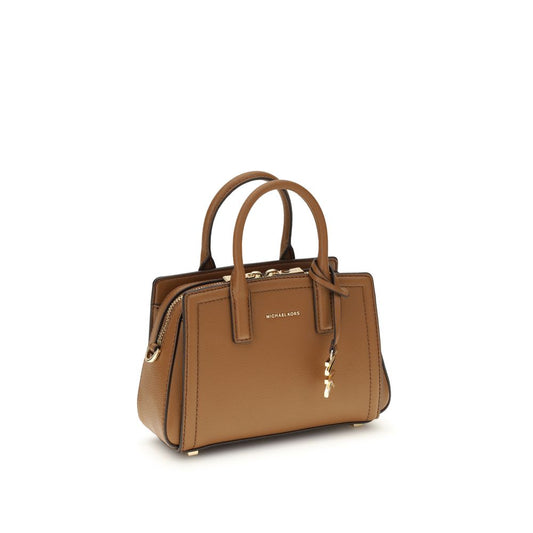 Brown Michael Kors Laila Shoulder Bag with adjustable strap and gold-tone metal details for autumn-winter style.