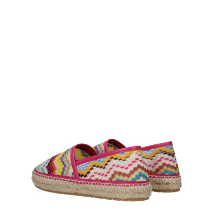 Missoni Multicolor Fabric Espadrilles with vintage style, round toe, and flat heel.