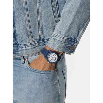 NAUTICA Mod. NAPATS301 Quartz Analog Watch on wrist, 44mm case, water-resistant to 5 ATM, in official packaging, gent's bracelet style.