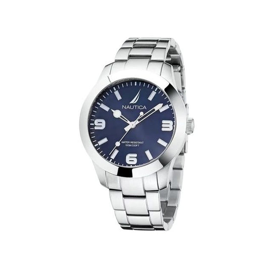 NAUTICA Mod. NAPPBF201 Gent Quartz Analog Watch, 42mm Case, 10 ATM Water Resistant, Bracelet, Mineral Dial, Official Box