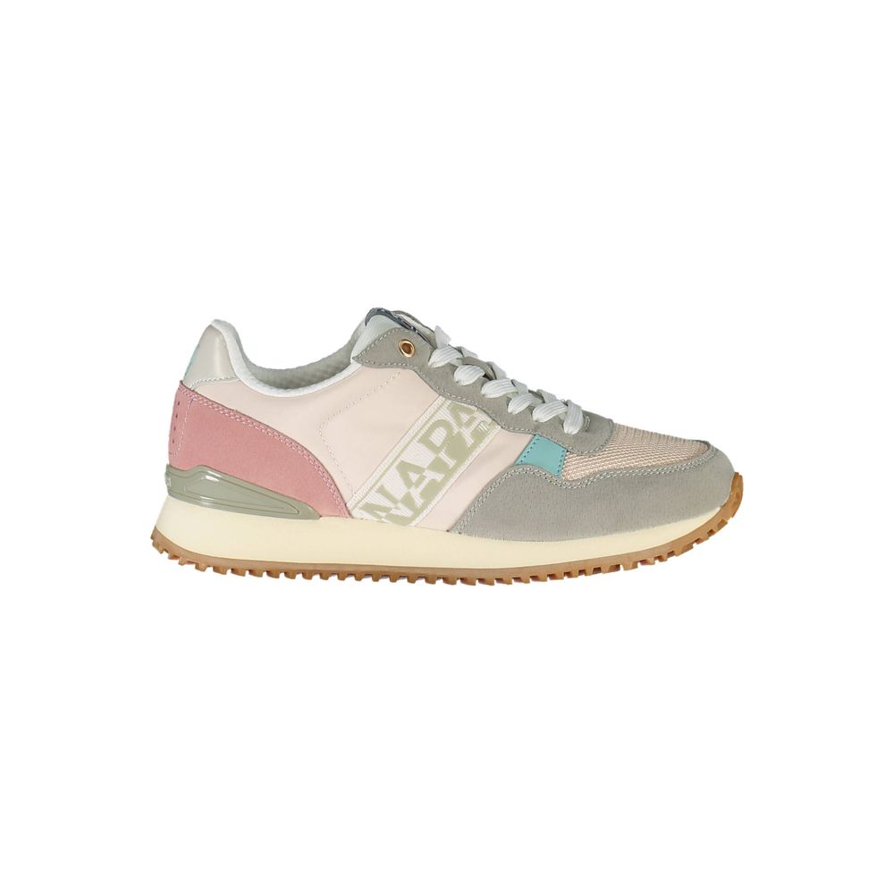 Napapijri Pink Polyester Women Sneaker with contrasting details and logo