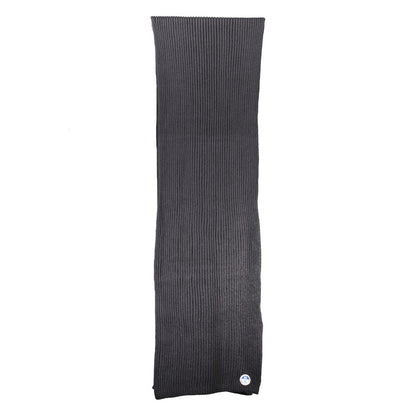 North Sails Black Cotton Scarf, 30x190 cm with logo application, elegant design, perfect for a stylish accessory.