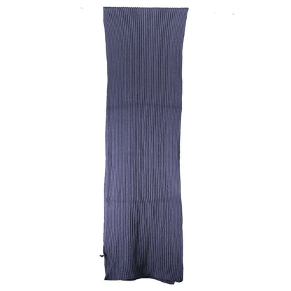 North Sails Blue Cotton Scarf, 30x190 cm with logo application