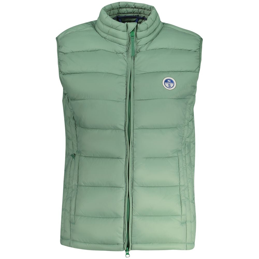 North Sails Green Polyamide Women Jacket with zip fastening and logo