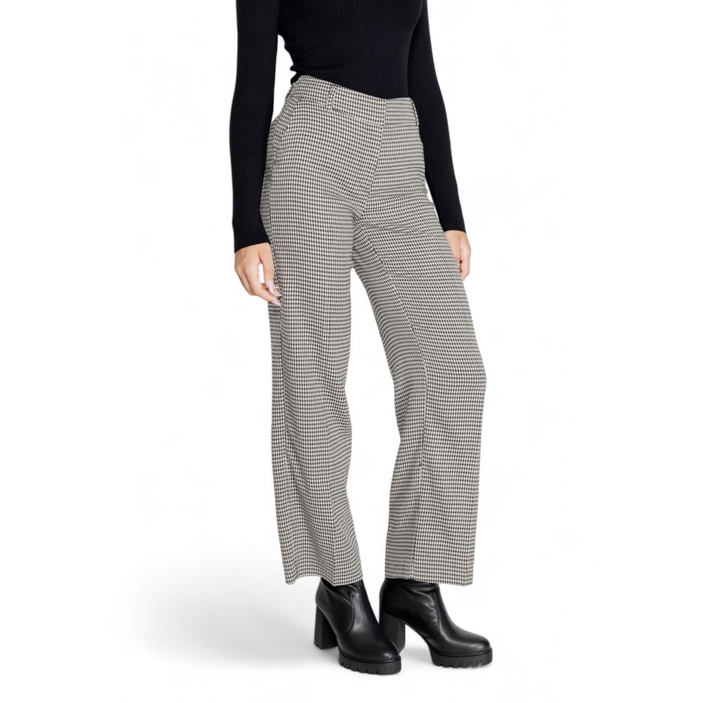 Only Black Polyester Flared Pants