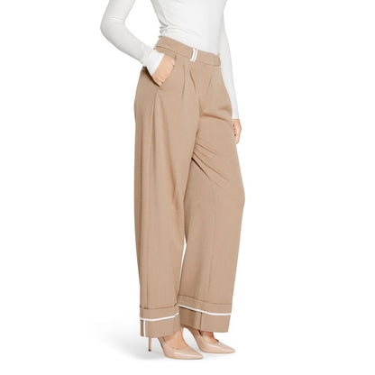 Only Brown Recycled Polyester Casual Pants