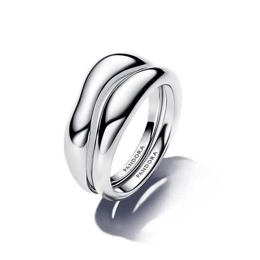 PANDORA JEWELRY Mod. ESSENCE ORGANICALLY SHAPED STACKING RINGS