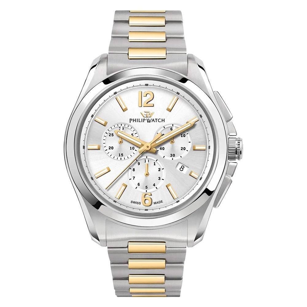 PHILIP WATCH MOD. R8273618001 chronograph gent's quartz wristwatch with silver 43 mm case and sapphire dial