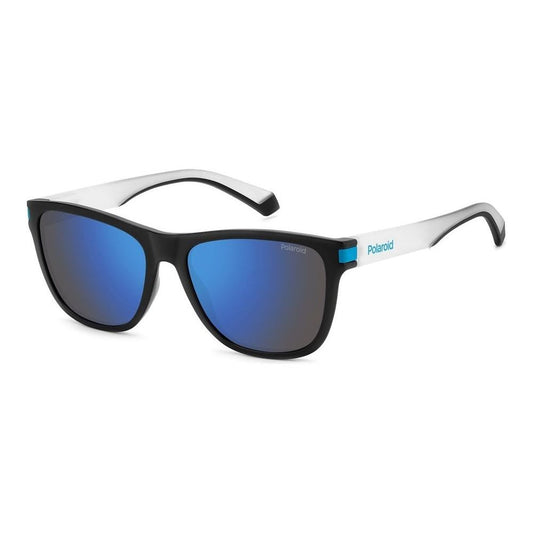 POLAROID MOD. PLD 2138_S unisex polycarbonate sunglasses with blue lenses and black frame