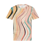 PS By Paul Smith T-shirts and Polos MultiColour light pink crew neck short sleeves New Swirl cotton t-shirt