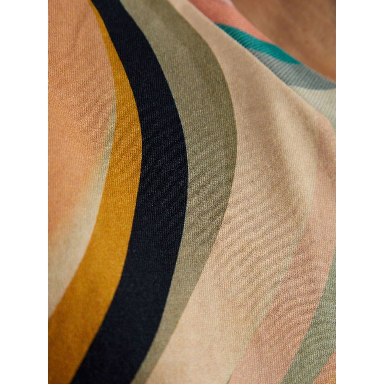 Close-up of PS By Paul Smith T-shirts and Polos MultiColour light pink cotton fabric with swirl design.