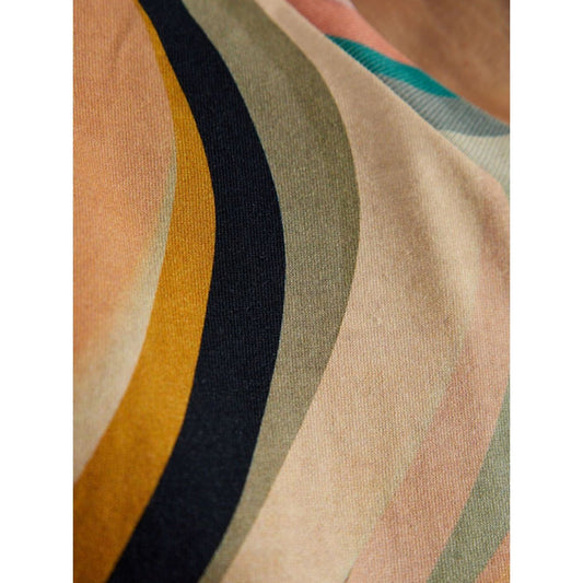 Close-up of PS By Paul Smith T-shirts and Polos MultiColour light pink cotton fabric with swirl design.