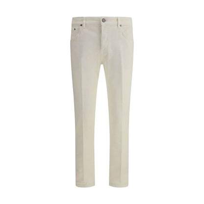 PT Torino Cream Cotton Slim Fit Jeans