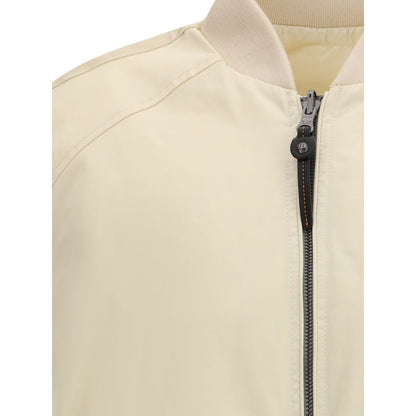 Parajumpers White Polyester Clothing reversible bomber jacket with zipper and oversize fit.