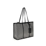 Pierre Hardy Cab Tote Bag with Cube Perspective motif and calfskin leather details, showcasing elegant and functional design.