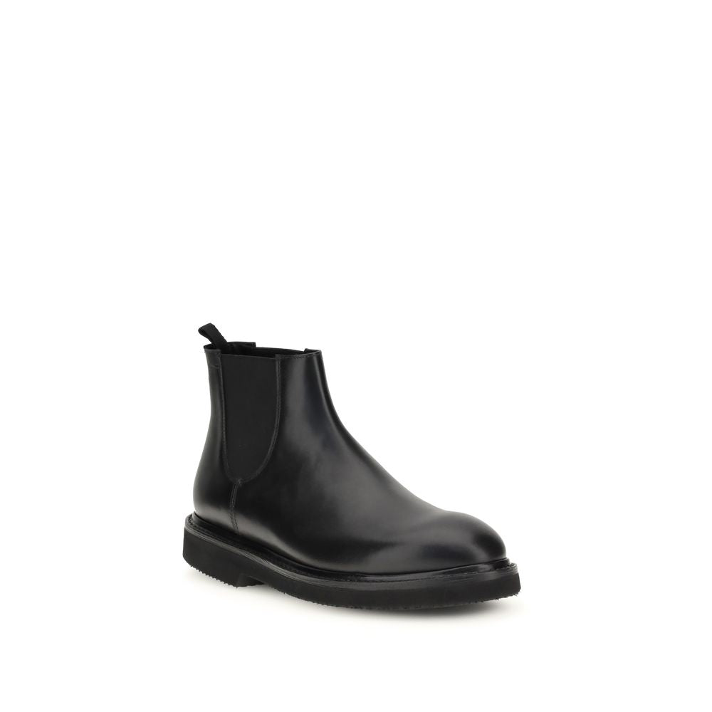 Premiata Black Calf Leather Bos Taurus Chelsea Boots