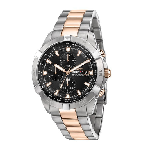 SECTOR Mod. ADV2500 wristwatch, stainless steel case, 43mm chronograph, quartz movement, silver, water resistant 10 ATM, gent's watch