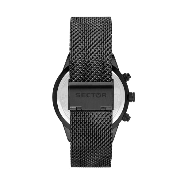 SECTOR Mod. 670 watch with 45mm silver case, quartz movement, and multifunction features.