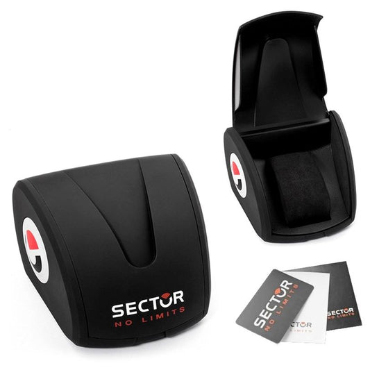 SECTOR Mod. ADV2500 black wristwatch box with branded inserts.