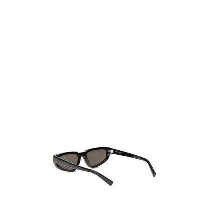 Saint Laurent Black Acetate Sunglasses with elongated frame and nylon lenses for a bold look