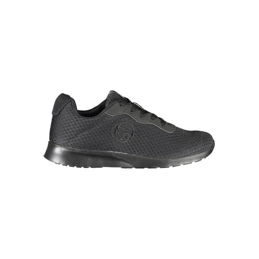 Alt Tag: Sergio Tacchini Sleek Black Sneakers with Embroidered Detail, elegant design with iconic logo, perfect for fashion-savvy individuals