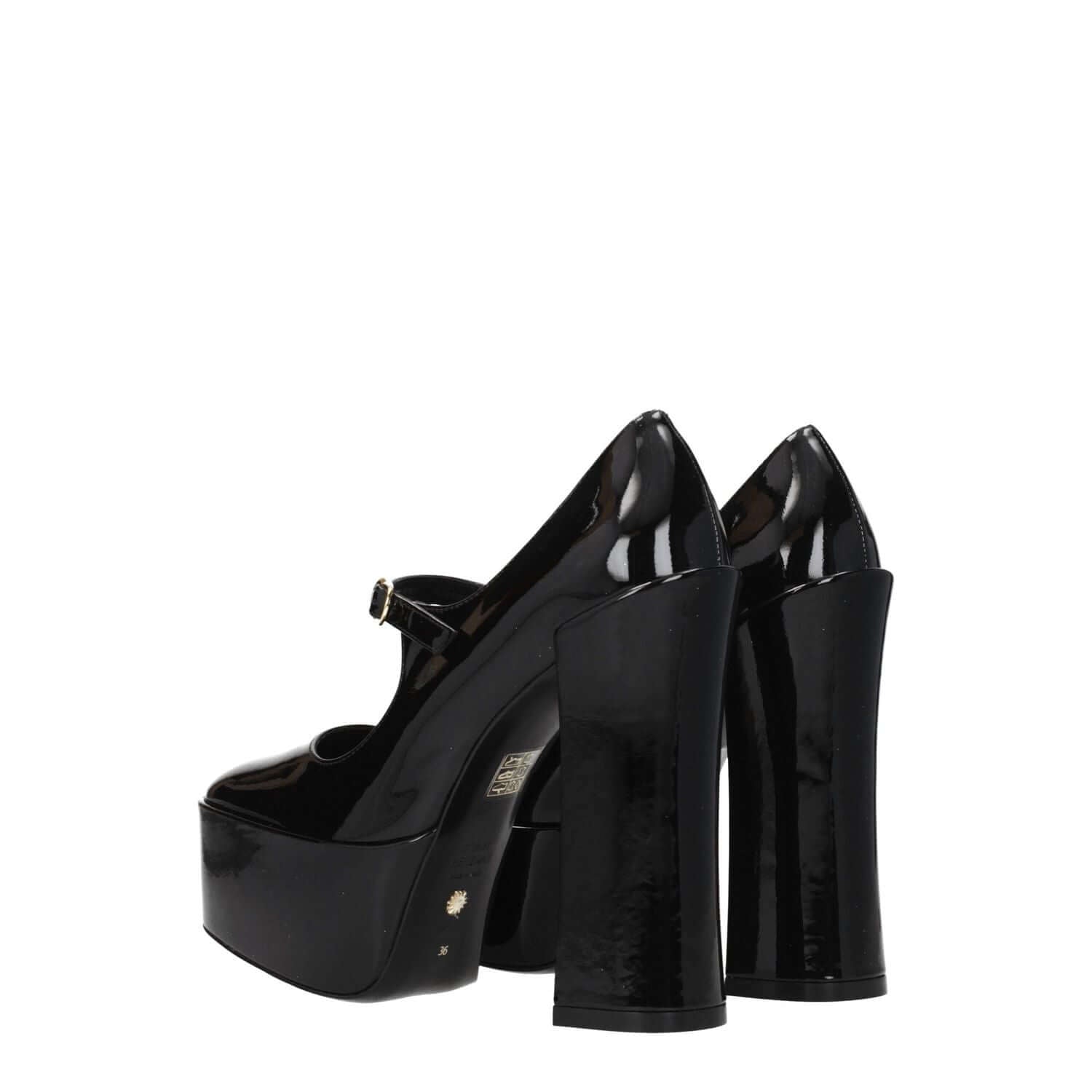 Stuart Weitzman Black Leather Platform Pumps