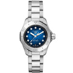 TAG HEUER Mod. AQUARACER LADY 200m wristwatch with stainless steel case and bracelet, 30 mm, sapphire dial, in official packaging.