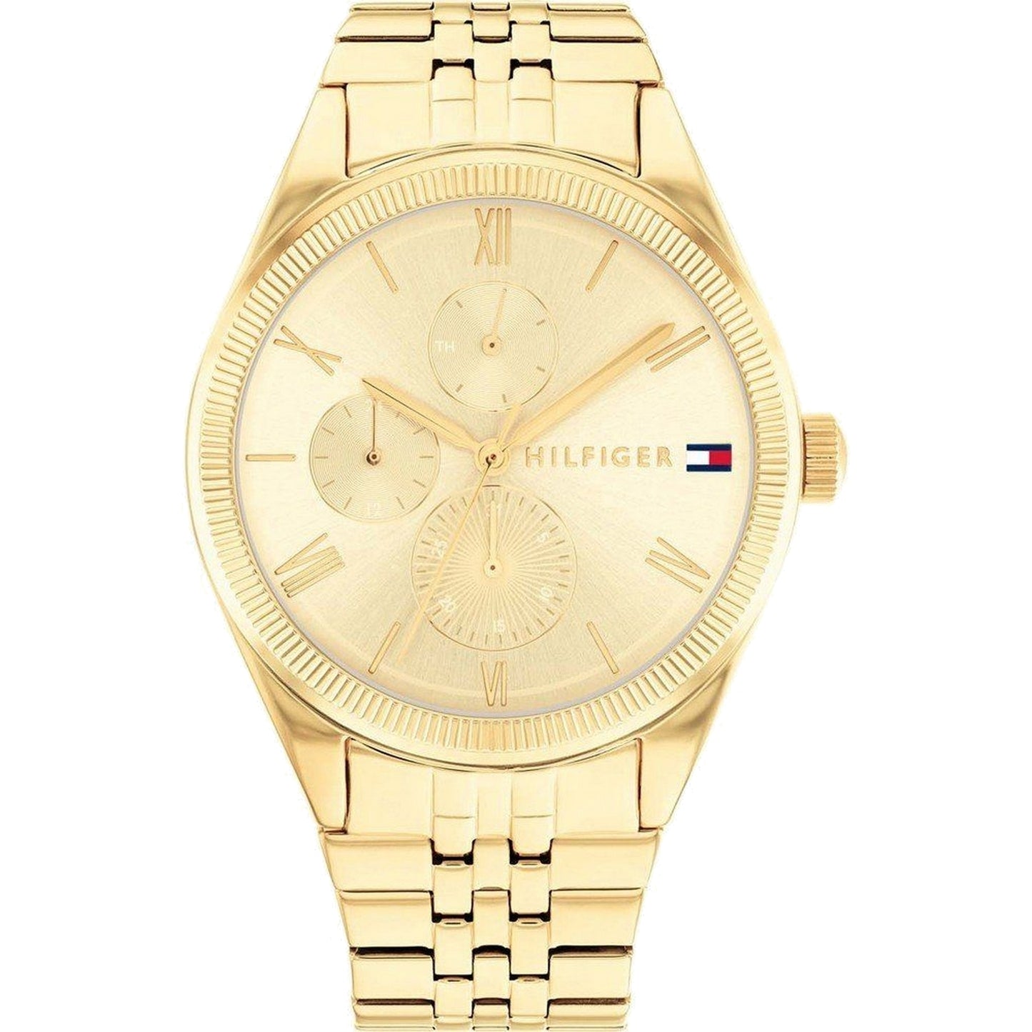 TOMMY HILFIGER Mod. 1782592 ladies gold quartz watch, 38mm case, mineral dial, water resistant 3 ATM, official box packaging