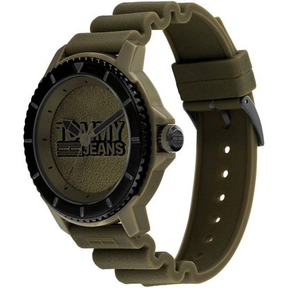 TOMMY HILFIGER Mod. 1792002 mens quartz watch with green strap, 45mm case, multifunction, water resistant 3 ATM, in official box