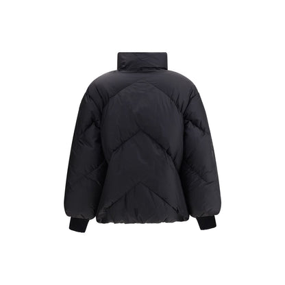 Tatras Black Polyamide Shell Jacket with padded quilted design, high collar, and ribbed cuffs for warmth and style.