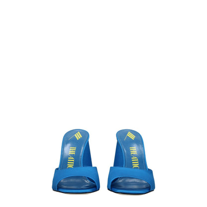 The Attico Light Blue Satin Platform Sandals