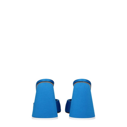 The Attico Light Blue Satin Platform Sandals