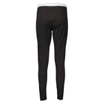 Tommy Hilfiger Black Cotton Pant with elastic waist and logo print, featuring 50% transitional cotton for comfort and style.