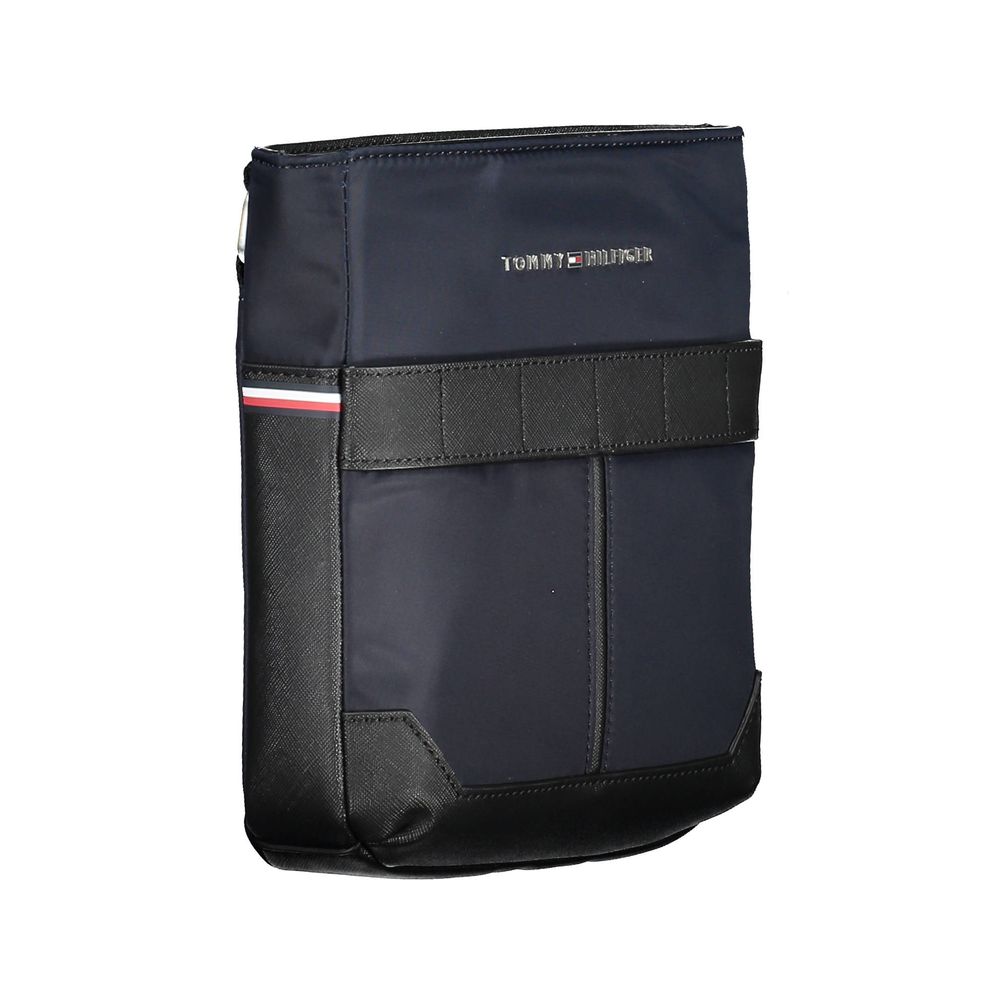 Tommy Hilfiger Blue Polyester Men Shoulder Bag with adjustable strap and contrasting details